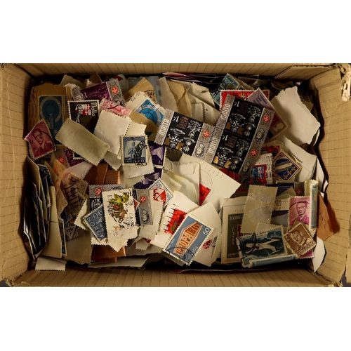 123 - COLLECTIONS & ACCUMULATIONS SORTER BOX of world but with mostly GB. Includes loose stamps in tins, s... 