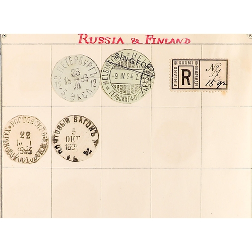 124 - COLLECTIONS & ACCUMULATIONS VINTAGE POSTMARKS COLLECTION IN A LINCOLN ALBUM with largely 19th centur... 