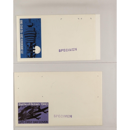 1274 - GB.FIRST DAY COVERS 1964-66 SPECIMEN ENVELOPES illustrated First Day Cover envelopes with 