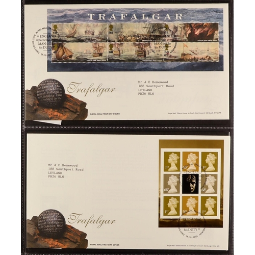 1275 - GB.FIRST DAY COVERS 1969 - 2007 collection in albums and loose. Includes stamp sets, miniature sheet... 