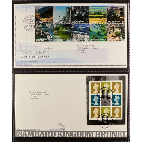 1275 - GB.FIRST DAY COVERS 1969 - 2007 collection in albums and loose. Includes stamp sets, miniature sheet... 