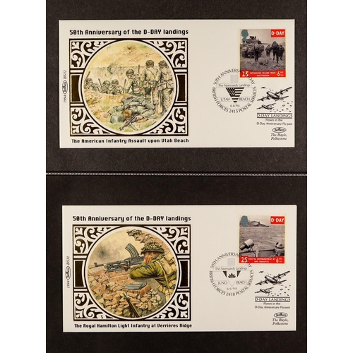 1284 - GB.FIRST DAY COVERS BENHAM SILKS. Includes D-day, Sherlock Holmes, Christmas Carol and much else. (A... 