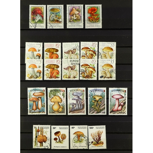 134 - TOPICALS MUSHROOMS & FUNGI World 1970's-90's fine used ranges with some duplication in stockbooks et... 