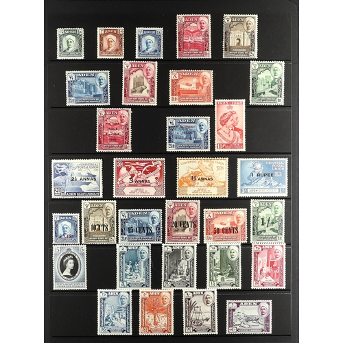 141 - ADEN 1937-65 MINT & NHM COLLECTION incl. 1937 Dhow to 8a, KGVI Pictorials to 5r, 1953-63 Pictorial w... 