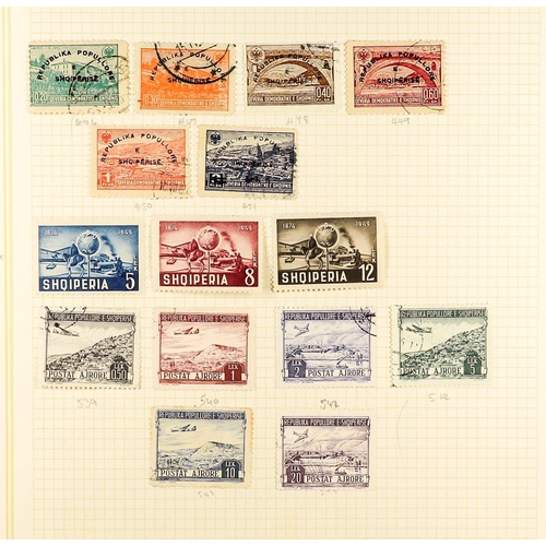 144 - ALBANIA 1913-1962 INTERESTING COLLECTION on pages, mint & used, includes 1914 Arrival opts to 50q us... 