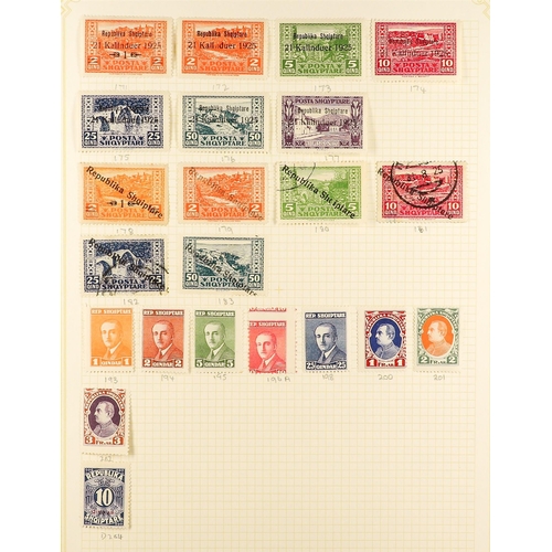 144 - ALBANIA 1913-1962 INTERESTING COLLECTION on pages, mint & used, includes 1914 Arrival opts to 50q us... 