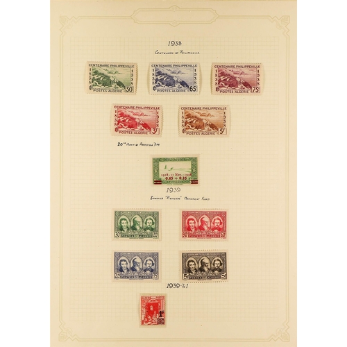 146 - ALGERIA 1924-58 MINT COLLECTION incl. 1924-26 Algeria opt'd range with most vals to 5f, 1926 Postage... 