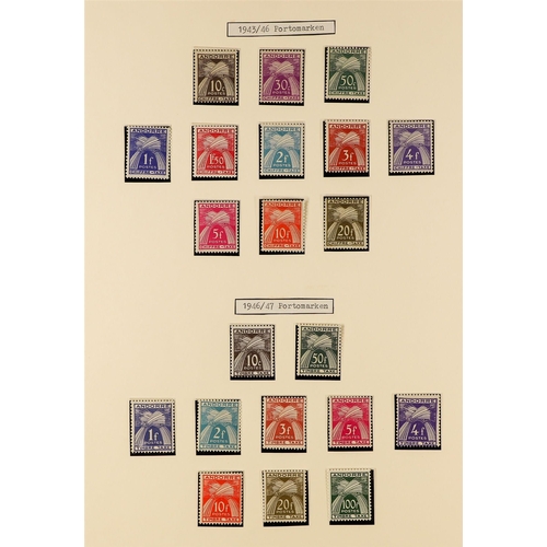 148 - ANDORRA FRENCH POSTAGE DUE 1931-50, Yvert 1/8 & 16/41, very fine mint or never hinged. (30+ stamps)