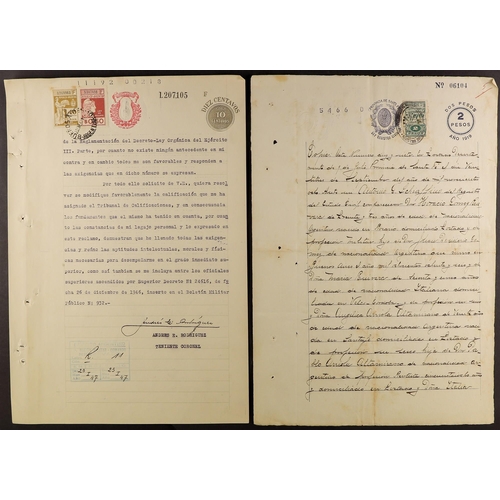 153 - ARGENTINA 1797-1949 DOCUMENTS A generous pile of old documents, mostly Official & bearing various ca... 