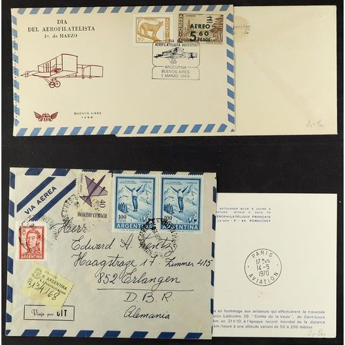 155 - ARGENTINA AIRMAIL COVERS 1959-2010 with mostly first flights or special flights illustrated covers w... 