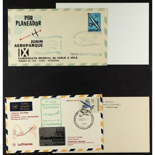 155 - ARGENTINA AIRMAIL COVERS 1959-2010 with mostly first flights or special flights illustrated covers w... 