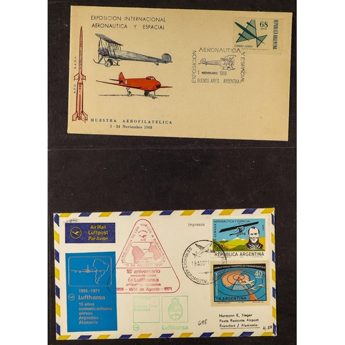 155 - ARGENTINA AIRMAIL COVERS 1959-2010 with mostly first flights or special flights illustrated covers w... 