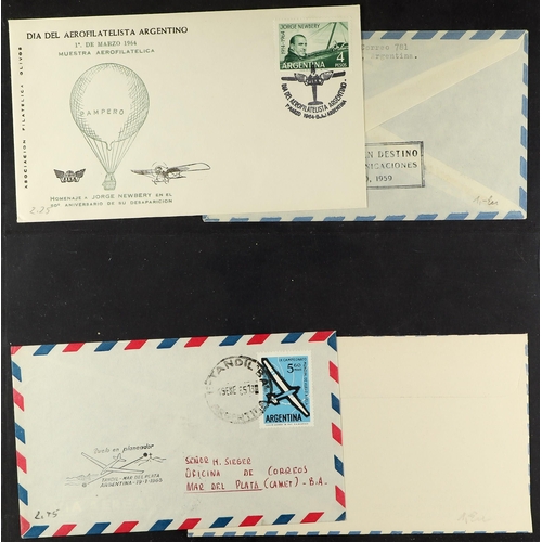 155 - ARGENTINA AIRMAIL COVERS 1959-2010 with mostly first flights or special flights illustrated covers w... 