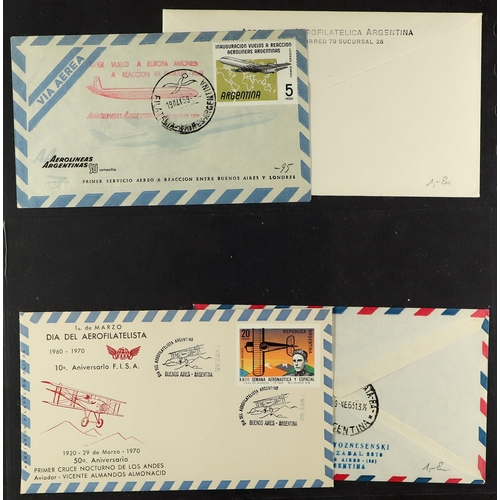 155 - ARGENTINA AIRMAIL COVERS 1959-2010 with mostly first flights or special flights illustrated covers w... 