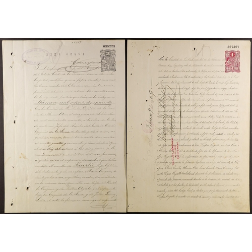 156 - ARGENTINA PROVINCE OF BUENOS AIRES 1873-1908 hand written documents, mostly Official & bearing vario... 