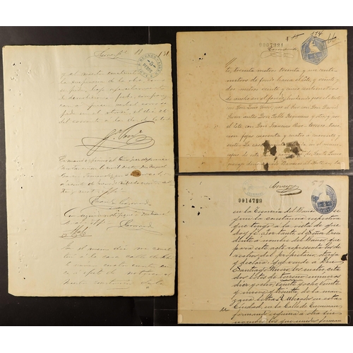 156 - ARGENTINA PROVINCE OF BUENOS AIRES 1873-1908 hand written documents, mostly Official & bearing vario... 