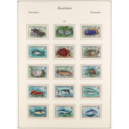 167 - ASCENSION 1953-92 NEVER HINGED MINT COLLECTION IN A KA-BE HINGELESS ALBUM a complete basic run from ... 