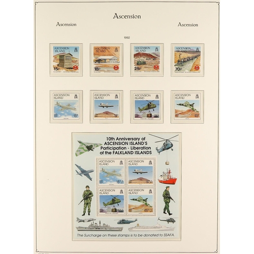 167 - ASCENSION 1953-92 NEVER HINGED MINT COLLECTION IN A KA-BE HINGELESS ALBUM a complete basic run from ... 