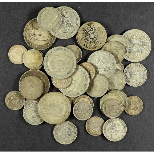 18 - SMALL COIN COLLECTION. includes approximately 196g of pre 1947 silver coins and 39g of pre 1920 silv... 