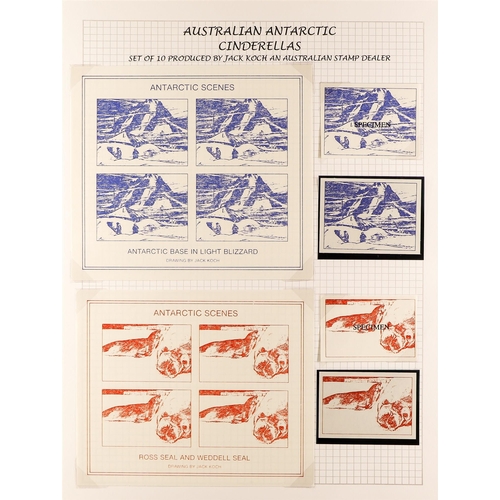 180 - AUSTRALIAN ANT.TERR      1960's-90's CINDERELLA & LABEL COLLECTION incl. 1954 Expedition labels, 197... 