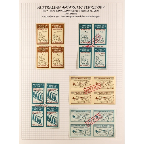 180 - AUSTRALIAN ANT.TERR      1960's-90's CINDERELLA & LABEL COLLECTION incl. 1954 Expedition labels, 197... 