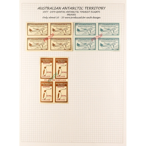 180 - AUSTRALIAN ANT.TERR      1960's-90's CINDERELLA & LABEL COLLECTION incl. 1954 Expedition labels, 197... 