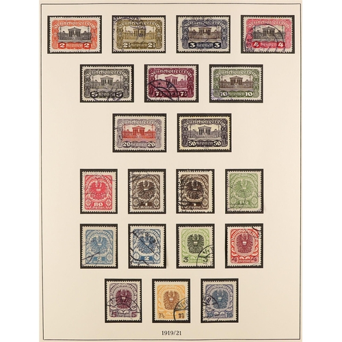 184 - AUSTRIA 1918-36 USED COLLECTION in a 