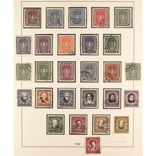 184 - AUSTRIA 1918-36 USED COLLECTION in a 