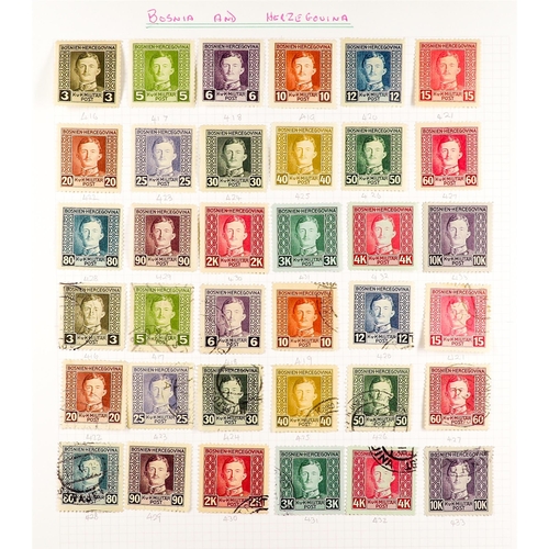 188 - AUSTRIA BOSNIA & HERZEGOVINA 1879-1918 INTERESTING COLLECTION on pages, mint & used, includes extens... 