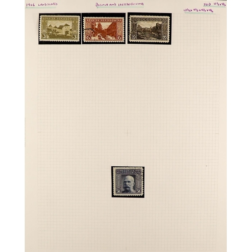 189 - AUSTRIA BOSNIA & HERZEGOVINA 1906 'LANDSCAPES' PERFORATIONS SPECIALIZED COLLECTION. An impressive fi... 