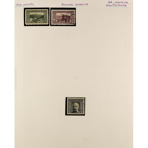 189 - AUSTRIA BOSNIA & HERZEGOVINA 1906 'LANDSCAPES' PERFORATIONS SPECIALIZED COLLECTION. An impressive fi... 