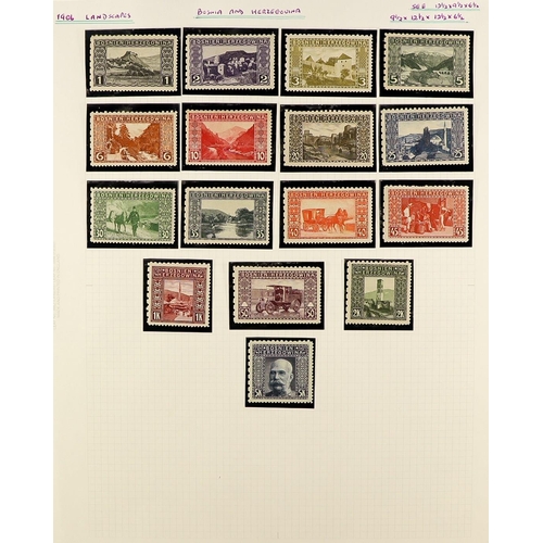 189 - AUSTRIA BOSNIA & HERZEGOVINA 1906 'LANDSCAPES' PERFORATIONS SPECIALIZED COLLECTION. An impressive fi... 