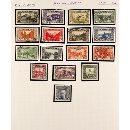 189 - AUSTRIA BOSNIA & HERZEGOVINA 1906 'LANDSCAPES' PERFORATIONS SPECIALIZED COLLECTION. An impressive fi... 