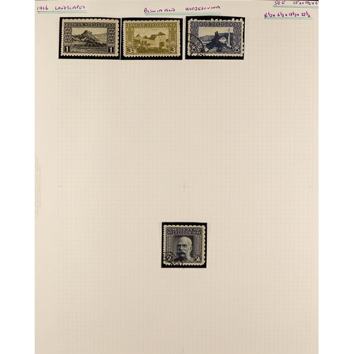 189 - AUSTRIA BOSNIA & HERZEGOVINA 1906 'LANDSCAPES' PERFORATIONS SPECIALIZED COLLECTION. An impressive fi... 