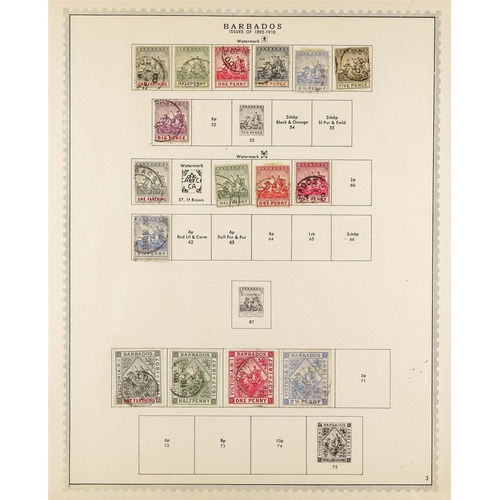 208 - BARBADOS 1861-1961 used collection incl. 1861-70 rough perf. 1d, 6d & 1s, 1872 small star 6d, 1875-8... 