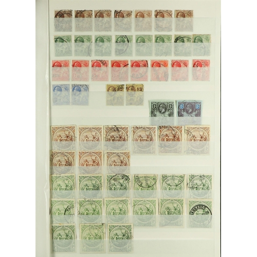 212 - BARBADOS 1912-23 USED RANGES incl. 1912-16 definitive range to 1s & 2s, 1916-19 