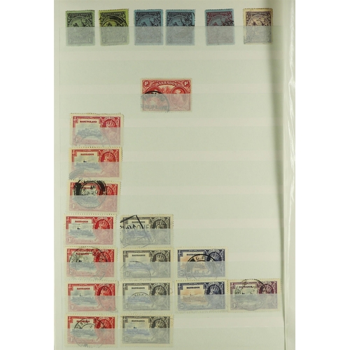 212 - BARBADOS 1912-23 USED RANGES incl. 1912-16 definitive range to 1s & 2s, 1916-19 