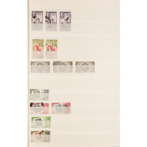 214 - BARBADOS 1937-52 USED RANGES incl. 1938-47 Badge of Colony sets incl. some perf variants seen, 1950 ... 