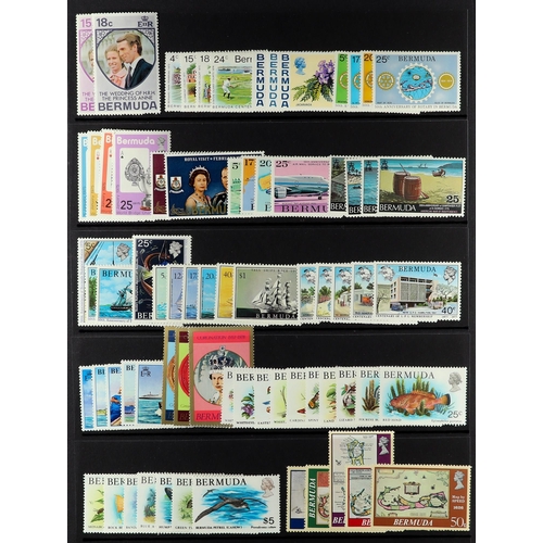 240 - BERMUDA 1970-90 NEVER HINGED MINT collection incl. 1970 surcharges set, 1970-75 Flowers set, 1978-83... 