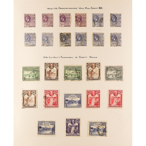 245 - BR. GUIANA 1860-1935 OLD USED COLLECTION on pages, incl. 1860-76 Ship types used (about 90), 1862 1c... 