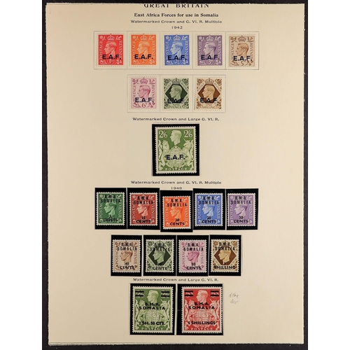 259 - BR. OCC. ITAL. COL. 1942-50 MINT & NHM COLLECTION with M.E.F. highly complete, ERITREA 1948-51 compl... 