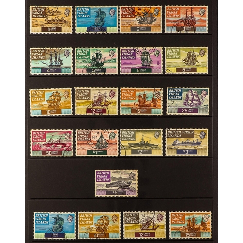 268 - BR. VIRGIN IS. 1953-86 USED COLLECTION with many complete sets, watermark variants & a few varieties... 