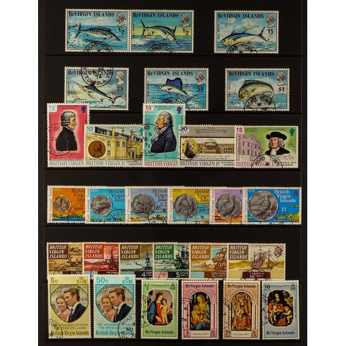 268 - BR. VIRGIN IS. 1953-86 USED COLLECTION with many complete sets, watermark variants & a few varieties... 