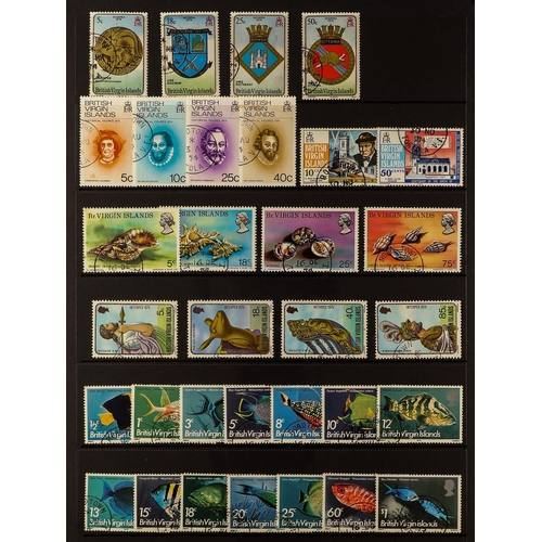 268 - BR. VIRGIN IS. 1953-86 USED COLLECTION with many complete sets, watermark variants & a few varieties... 