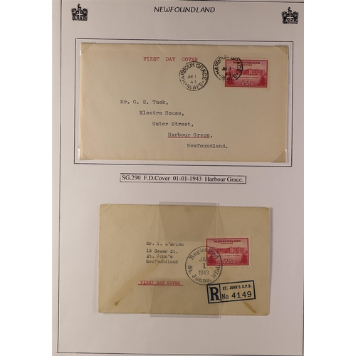 281 - CANADA - NEWFOUNDLAND 1937-47 INTERESTING COVERS COLLECTION incl. commercial mail, airmail & registe... 