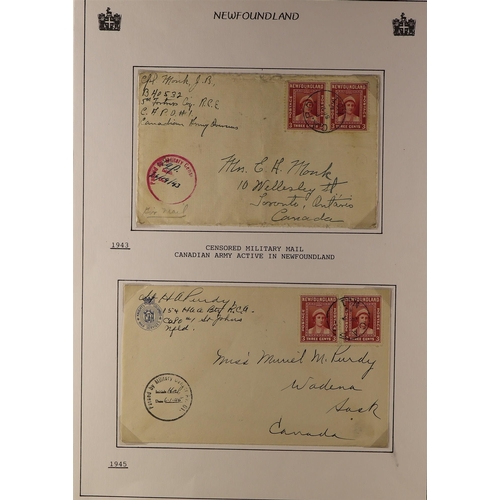 281 - CANADA - NEWFOUNDLAND 1937-47 INTERESTING COVERS COLLECTION incl. commercial mail, airmail & registe... 