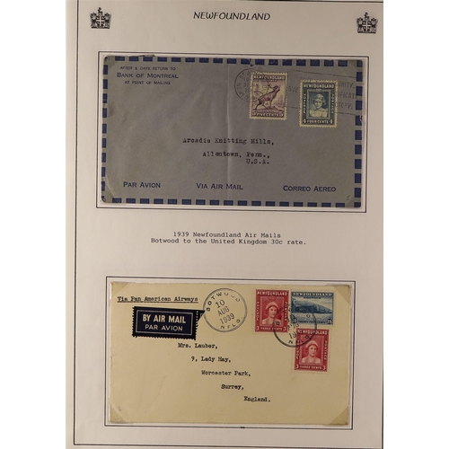 281 - CANADA - NEWFOUNDLAND 1937-47 INTERESTING COVERS COLLECTION incl. commercial mail, airmail & registe... 