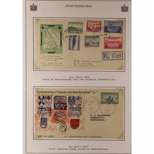 281 - CANADA - NEWFOUNDLAND 1937-47 INTERESTING COVERS COLLECTION incl. commercial mail, airmail & registe... 