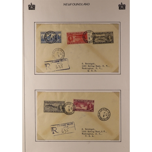 281 - CANADA - NEWFOUNDLAND 1937-47 INTERESTING COVERS COLLECTION incl. commercial mail, airmail & registe... 