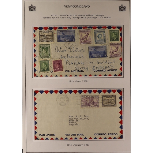 281 - CANADA - NEWFOUNDLAND 1937-47 INTERESTING COVERS COLLECTION incl. commercial mail, airmail & registe... 